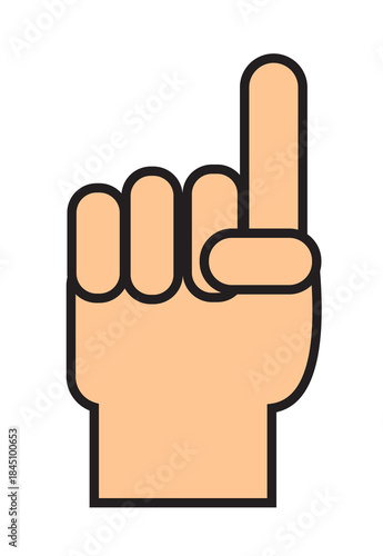 Hand finger pointing up 