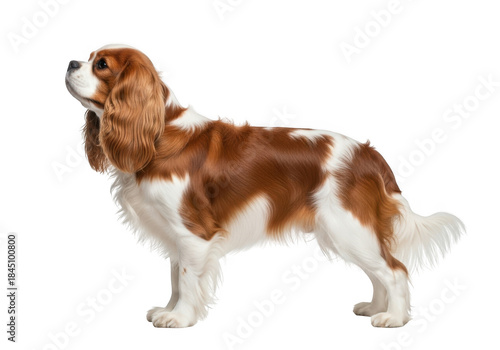 Cavalier king charles spaniel dog isolated on transparent background