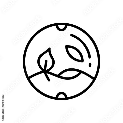 Planet sprout growth sustainability symbol vector illustration