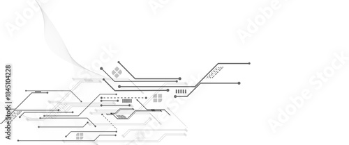 Abstract technology black circuit board texture or pattern. Web background design with text.