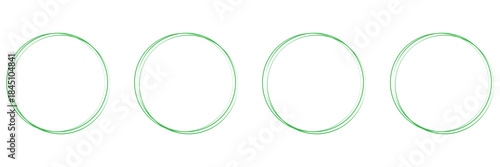 Hand drawn circle highlighter line sketch set. Vector marker black and red circular lines, doodle round circles for message note mark design element. Pencil or pen bubble sketch