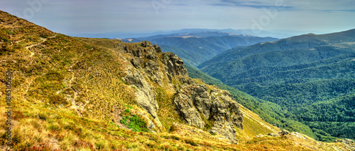 Beautiful landscape in the summer mountain