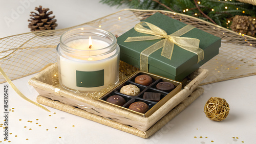 christmas still life with candles