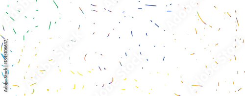 Colorful Confetti Celebration Rainbow Confetti Fragments Falling Across a White Background.