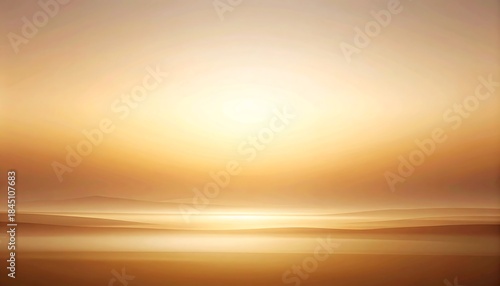 Serene desert landscape bathed in warm golden sunlight creating a tranquil vista