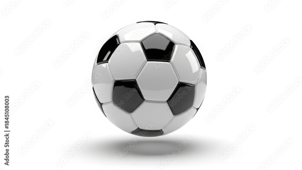 Fototapeta premium Black and white soccer ball