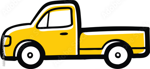 pickup-truck-silhouette-vector-flat-illustration-d.eps