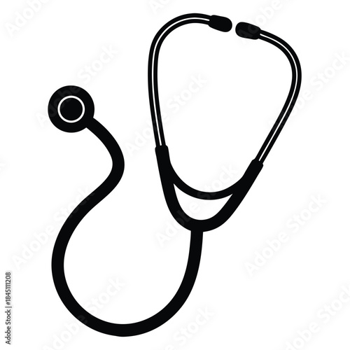 stethoscope on white background