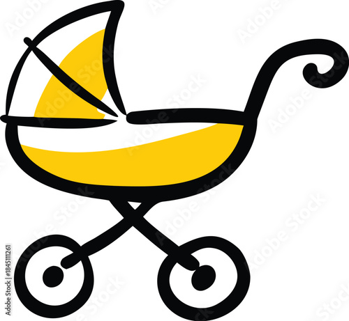 baby carriage vector