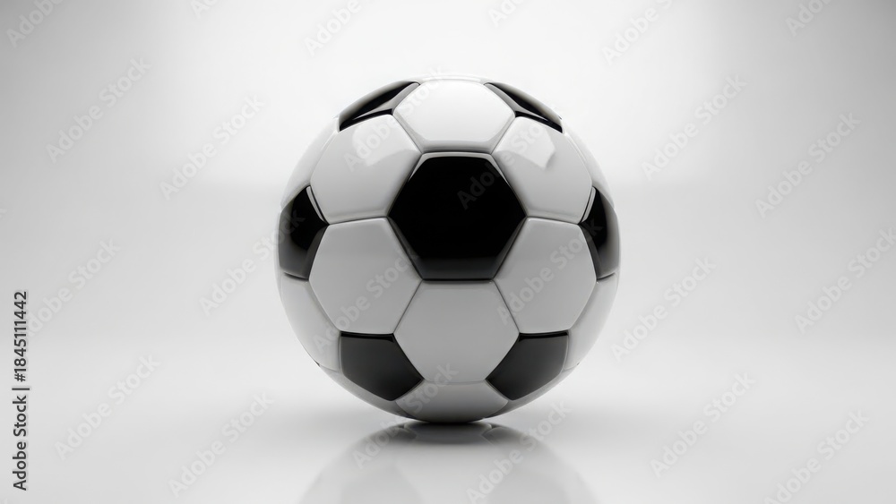 Fototapeta premium Black and white soccer ball