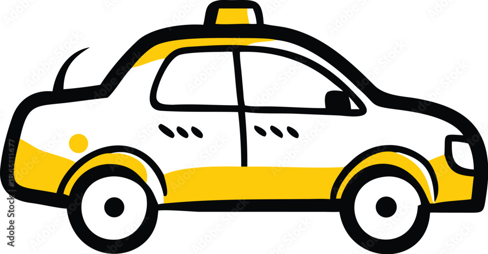 Naklejka premium taxi-silhouette-vector-flat-illustration-design-on (1).eps