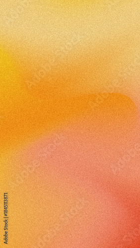 Vertical gradient blurry background with autumn red orange colors. Warm color background with grain and noise texture, design for banner or social media.