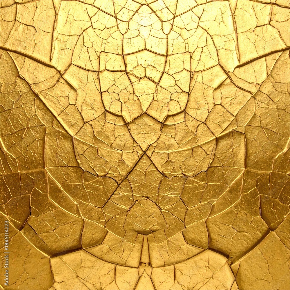 Obraz premium Gold leaf texture with deep cracks