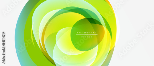 Abstract design features layered green circles. Soft gradients create dynamic visual effect. Minimal text indicates background purpose.