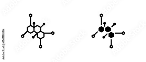 Hormones sign icon set. Human growth hormones vector icon. Testosterone male or estrogen female hormone line vector icon for ui designs.