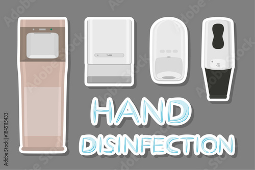 Different model sanitizer in soap dispenser for disinfection