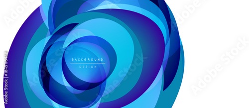 Abstract blue swirls create dynamic vortex. Modern design element, suitable for backgrounds, presentations. Vivid colors, smooth gradients.