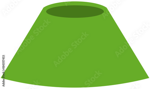 Green Training Cone Illustration. Editable Color Vector