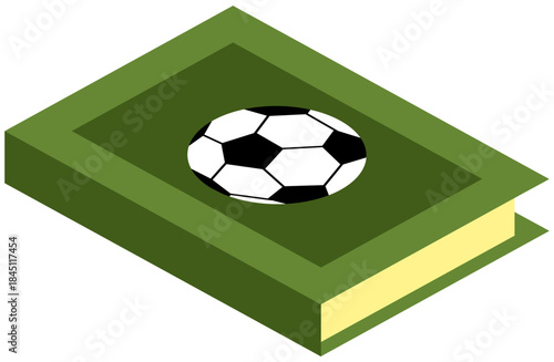 Soccer Tactics Book Illustration. Editable Color Vector