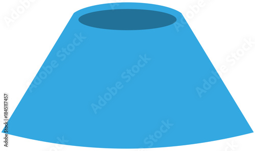 Blue Training Cone Illustration. Editable Color Vector