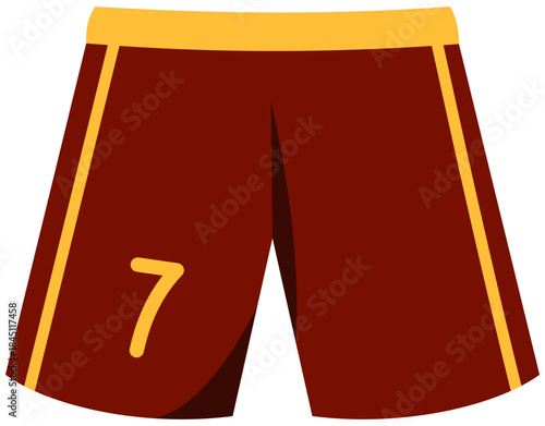 Soccer Shorts Illustration. Editable Color Vector