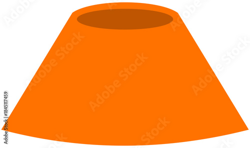 Orange Training Cone Illustration. Editable Color Vector