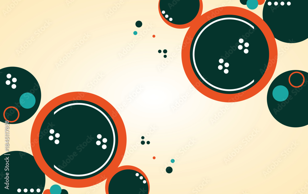 Obraz premium Minimalist abstract circle background in plain color