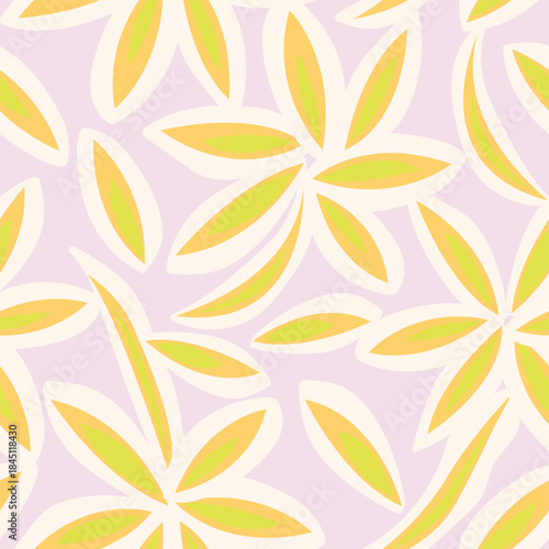 Pastels Botanical Floral Seamless Pattern Design