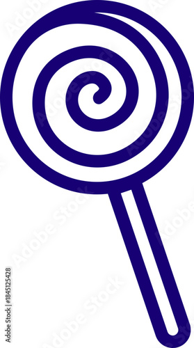 Candy sweets icon in colorful flat line style featuring confection, dessert, treat, bonbon, sugar, snack and related synonym elements for holiday graphics, packaging, party design and decoration