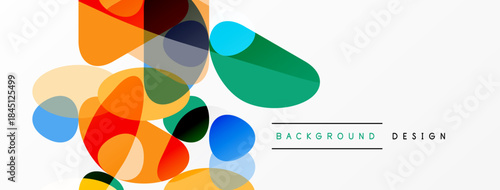 Abstract colorful shapes overlap, creating dynamic visual texture. Modern design element for backgrounds, banners, presentations.