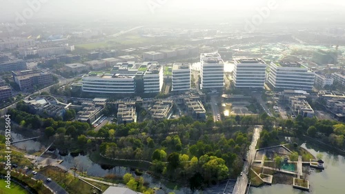 Aerial View of Modern Office Park