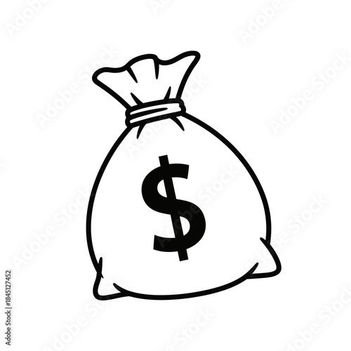 Money Bag Icon - Symbol of Wealth and Financial Success.