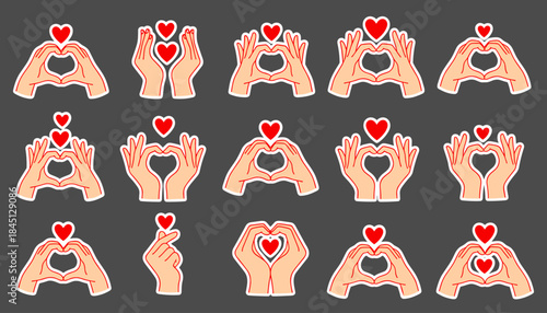 Heart Hands Gestures Collection: Love, Care, and Affection