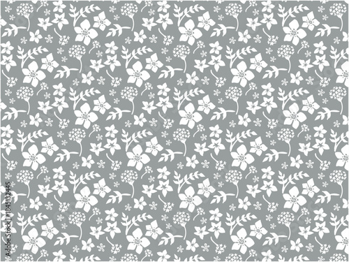 植物のパターン①白とグレー