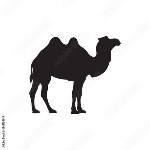 Camel silhouette icon vector flat design