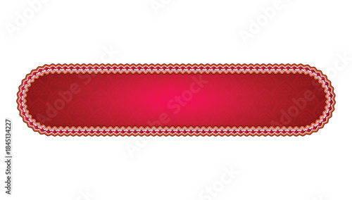 Red Islamic Golden Banner Shape Text Box
