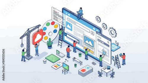 Web Design and Development Team Collaborating on a Digital Project.