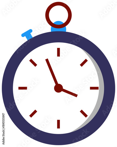 Soccer Stopwatch Illustration. Editable Color Vector