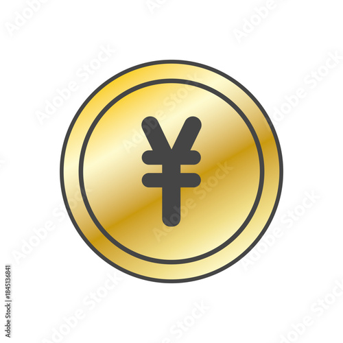 金色コインのシンプルアイコン