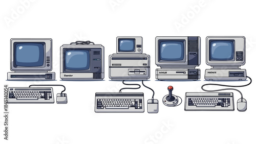 Retro Computers and Peripherals: A Nostalgic Collection of Vintage Technology