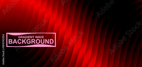 Inferno Ribbons: Dynamic Red and Black Gradient Curve Background