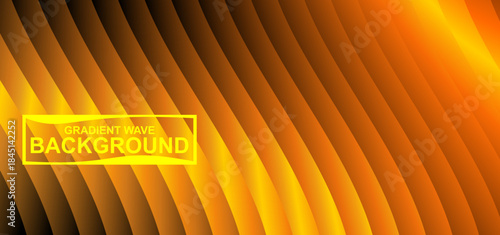 Modern Midas: Abstract Curvature in Black and Yellow-Orange