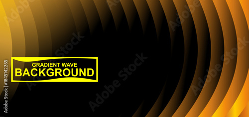 Modern Midas: Abstract Curvature in Black and Yellow-Orange