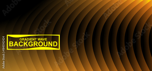 Golden Ember Flow: Abstract Waves of Orange and Black Gradient