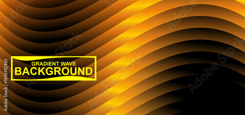 Golden Ember Flow: Abstract Waves of Orange and Black Gradient