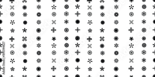 Winter snow endless pattern.Seamless pattern with snowflakes . Christmas snow repeating pattern.Vector