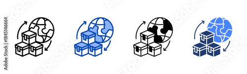 Supply icon set multiple style collection