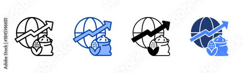 Investment icon set multiple style collection