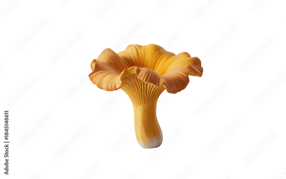 Naklejka premium A golden mushroom isolated on transparent background