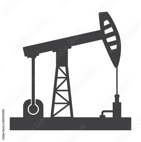 oil derrick pump and drill tower icon